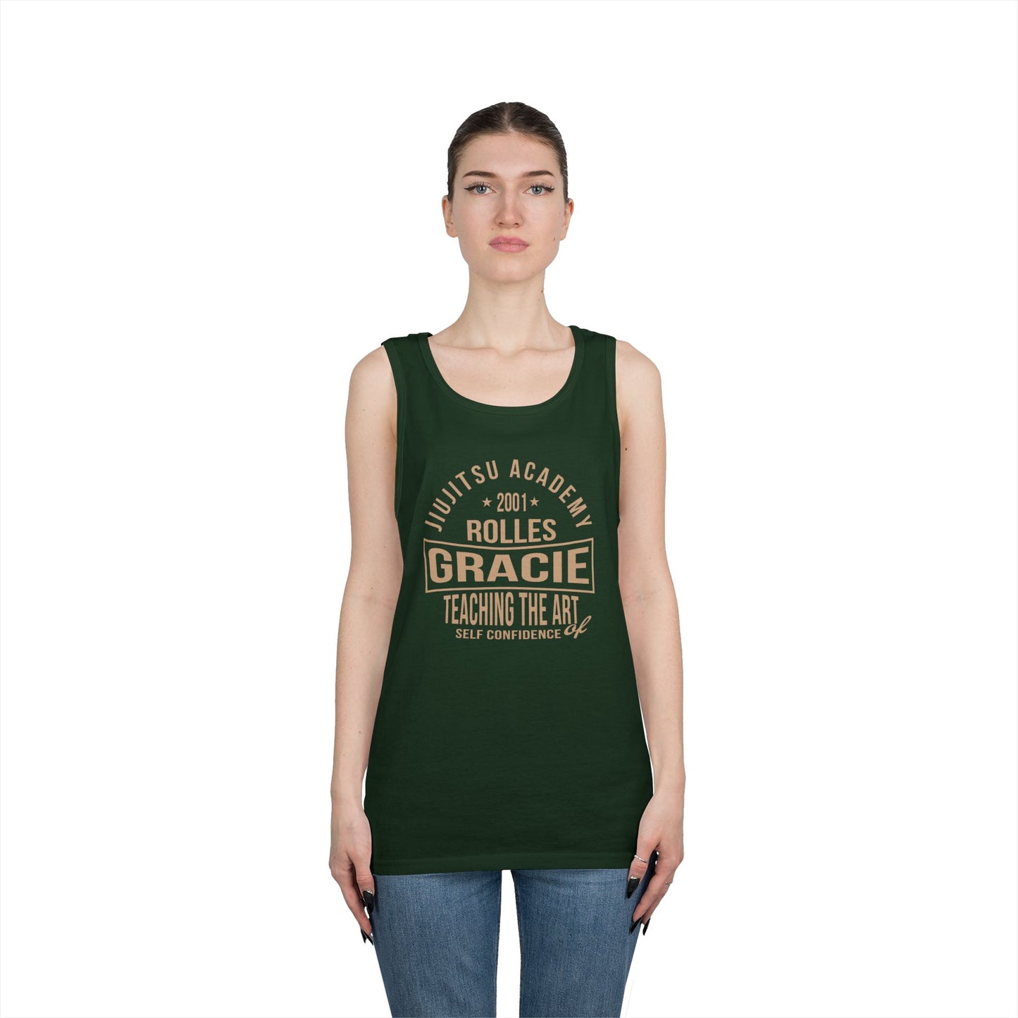 Gracie Jiu-Jitsu Tank Top, Unisex Workout Shirt, Brazilian Jiu-Jitsu Training Gear, Summer Sports Apparel, Gift for Martial Arts Enthusiasts