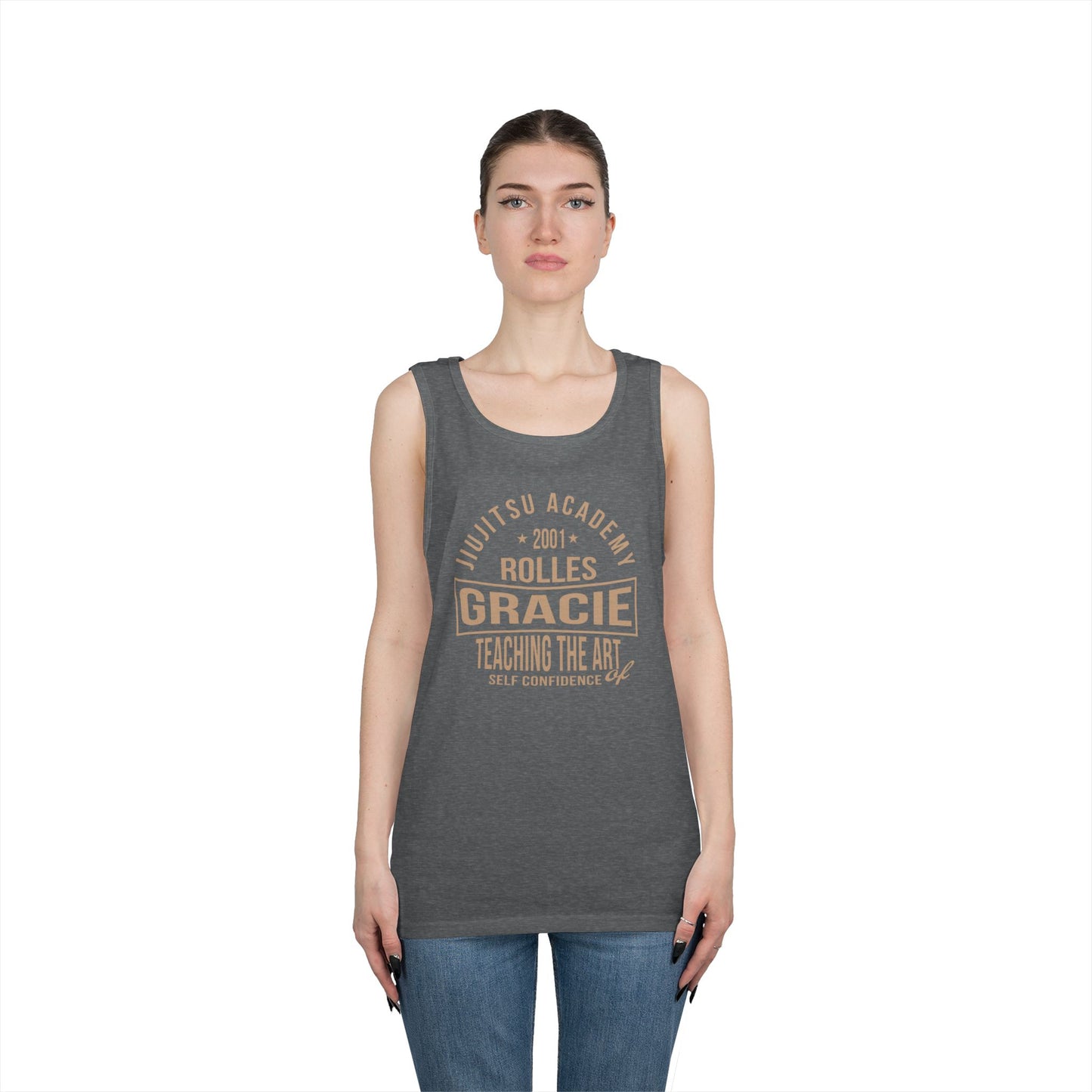 Gracie Jiu-Jitsu Tank Top, Unisex Workout Shirt, Brazilian Jiu-Jitsu Training Gear, Summer Sports Apparel, Gift for Martial Arts Enthusiasts