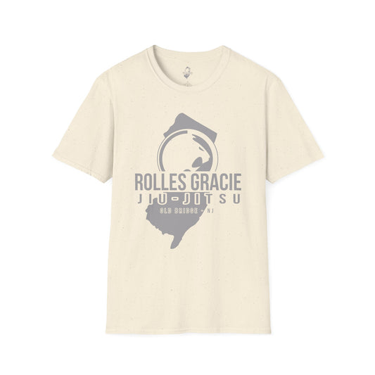 Rolles Gracie Jiu-Jitsu Unisex Softstyle T-Shirt - Grey Design