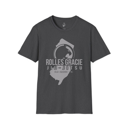 Rolles Gracie Jiu-Jitsu Unisex Softstyle T-Shirt - Grey Design