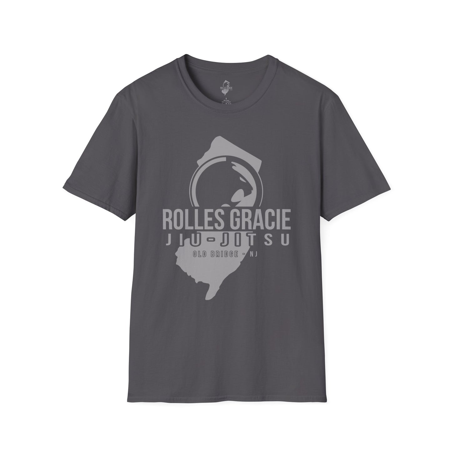 Rolles Gracie Jiu-Jitsu Unisex Softstyle T-Shirt - Grey Design