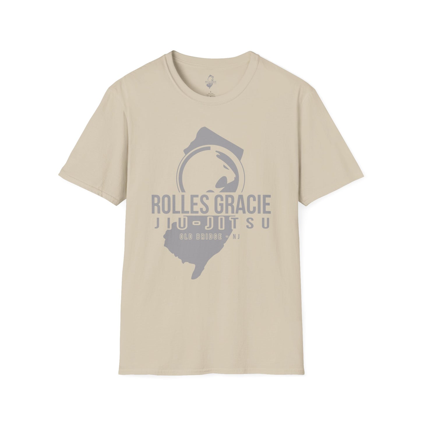 Rolles Gracie Jiu-Jitsu Unisex Softstyle T-Shirt - Grey Design