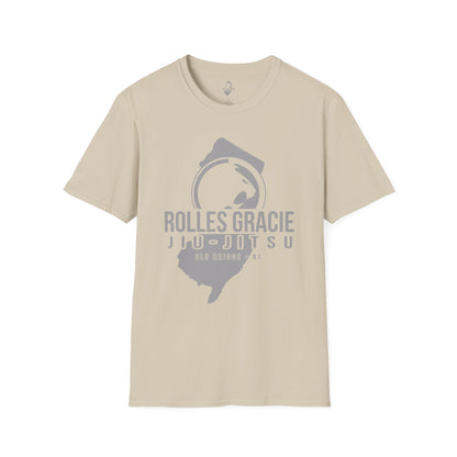 Rolles Gracie Jiu-Jitsu Unisex Softstyle T-Shirt - Grey Design