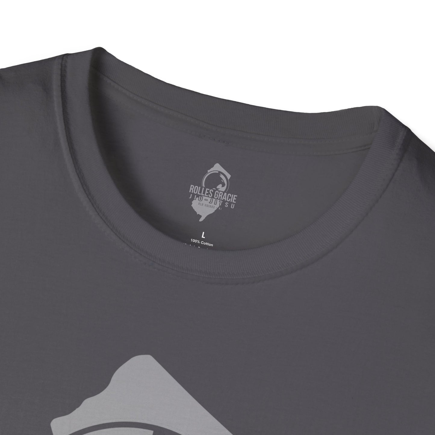 Rolles Gracie Jiu-Jitsu Unisex Softstyle T-Shirt - Grey Design