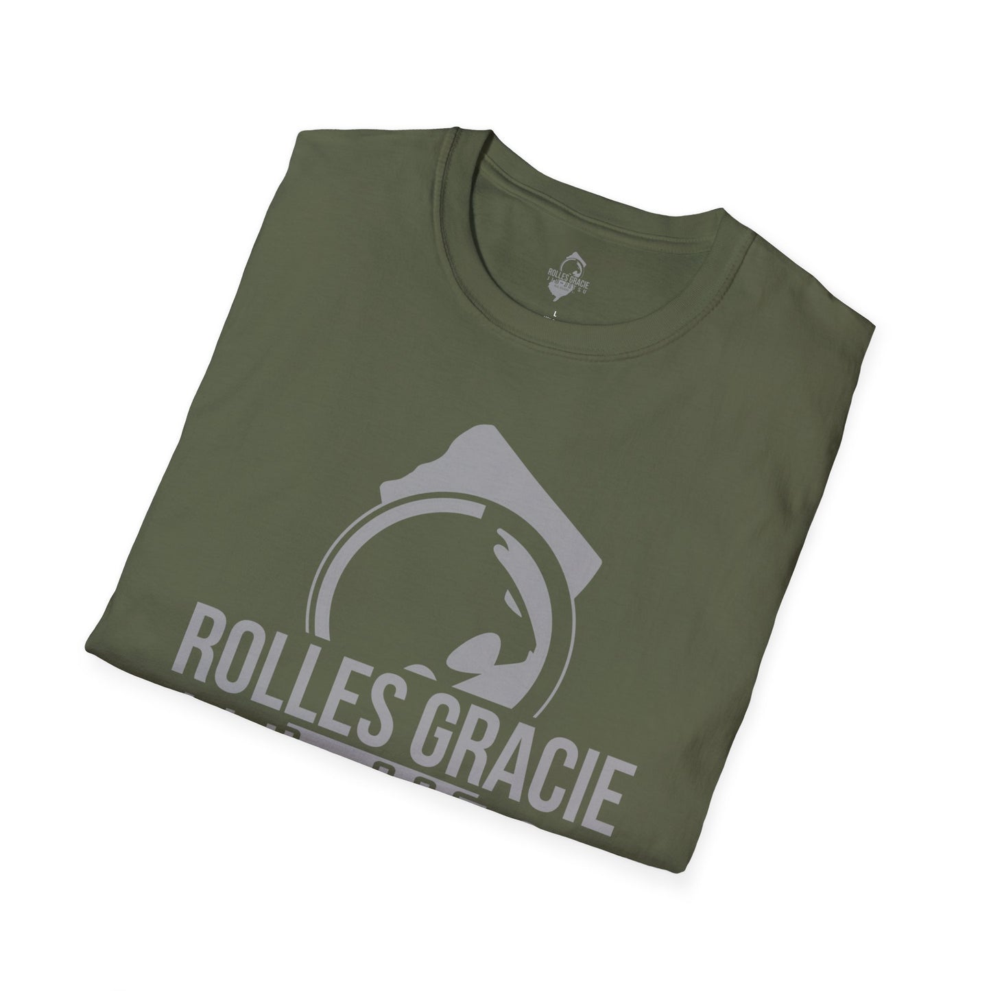 Rolles Gracie Jiu-Jitsu Unisex Softstyle T-Shirt - Grey Design