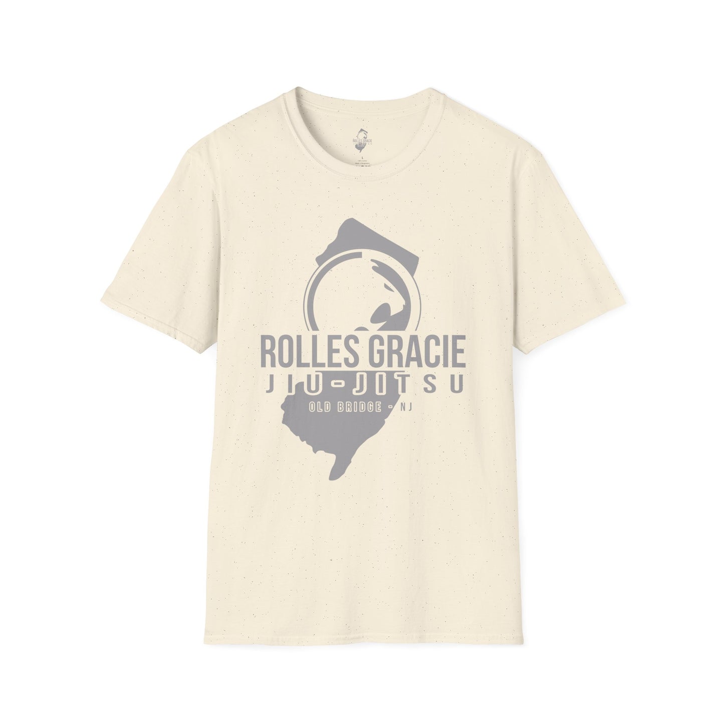 Rolles Gracie Jiu-Jitsu Unisex Softstyle T-Shirt - Grey Design