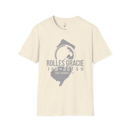 Rolles Gracie Jiu-Jitsu Unisex Softstyle T-Shirt - Grey Design