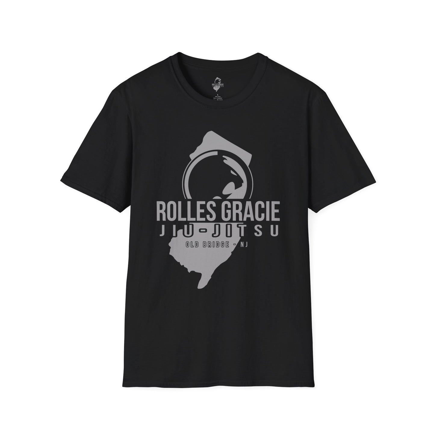 Rolles Gracie Jiu-Jitsu Unisex Softstyle T-Shirt - Grey Design