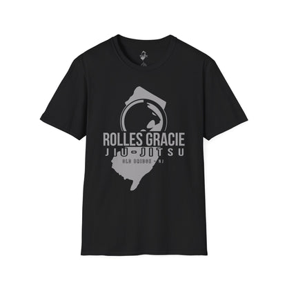 Rolles Gracie Jiu-Jitsu Unisex Softstyle T-Shirt - Grey Design