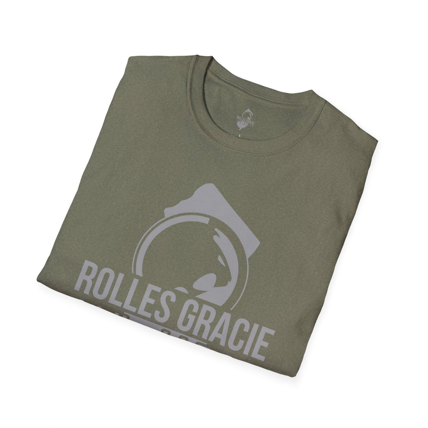 Rolles Gracie Jiu-Jitsu Unisex Softstyle T-Shirt - Grey Design