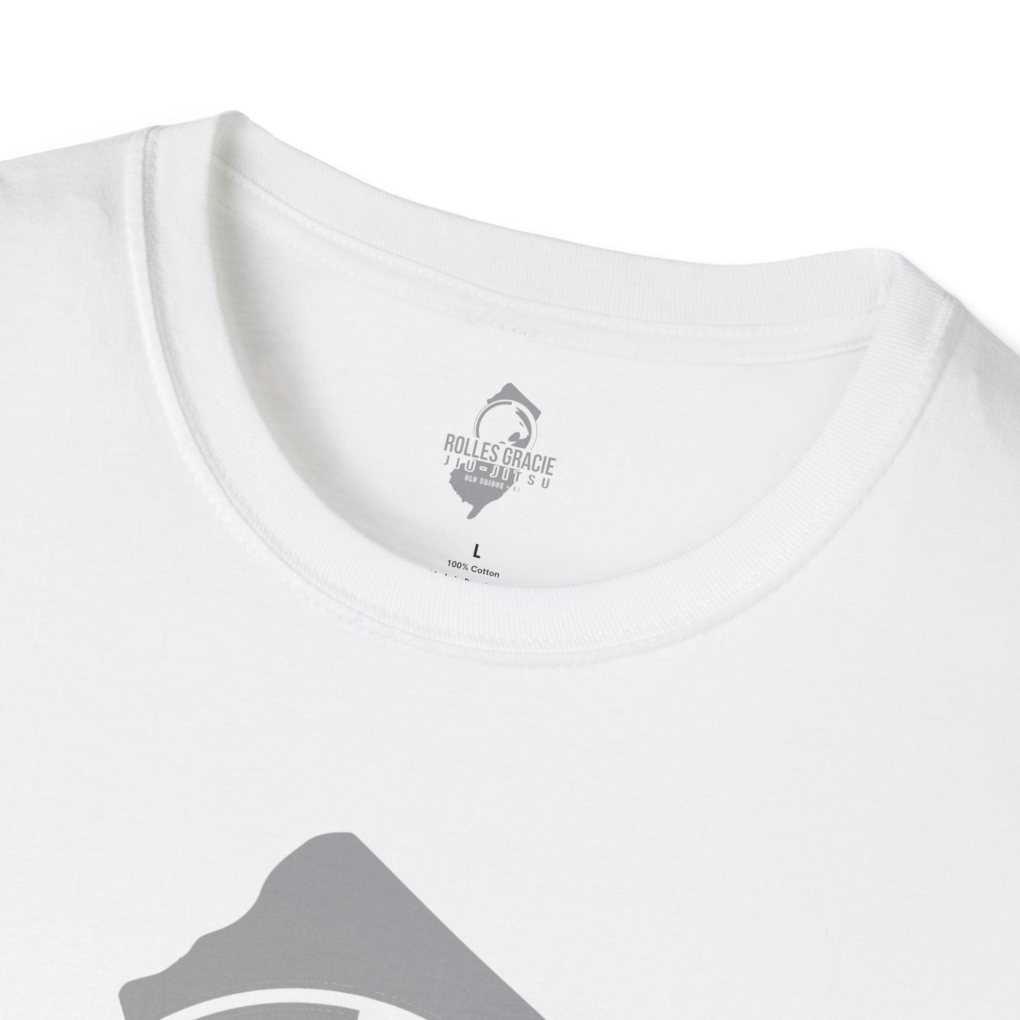 Rolles Gracie Jiu-Jitsu Unisex Softstyle T-Shirt - Grey Design