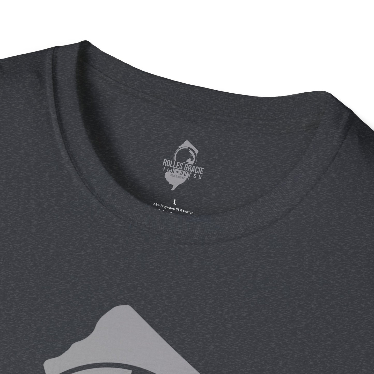 Rolles Gracie Jiu-Jitsu Unisex Softstyle T-Shirt - Grey Design