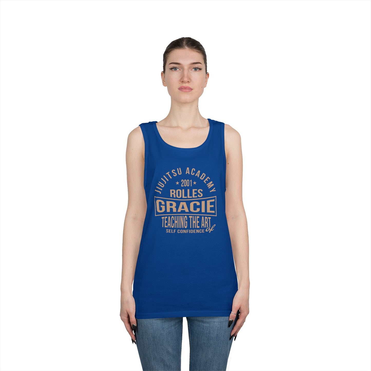 Gracie Jiu-Jitsu Tank Top, Unisex Workout Shirt, Brazilian Jiu-Jitsu Training Gear, Summer Sports Apparel, Gift for Martial Arts Enthusiasts