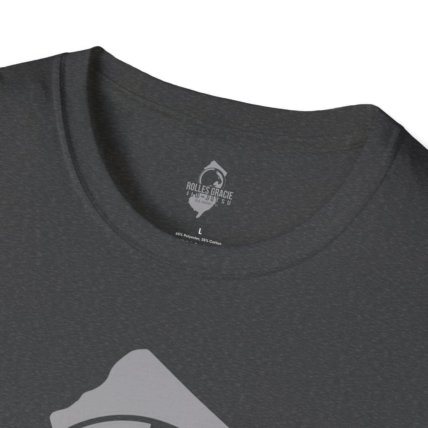 Rolles Gracie Jiu-Jitsu Unisex Softstyle T-Shirt - Grey Design
