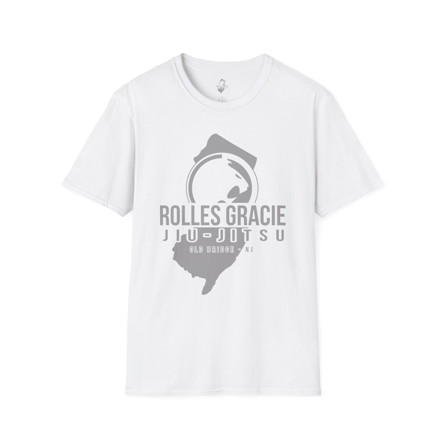 Rolles Gracie Jiu-Jitsu Unisex Softstyle T-Shirt - Grey Design