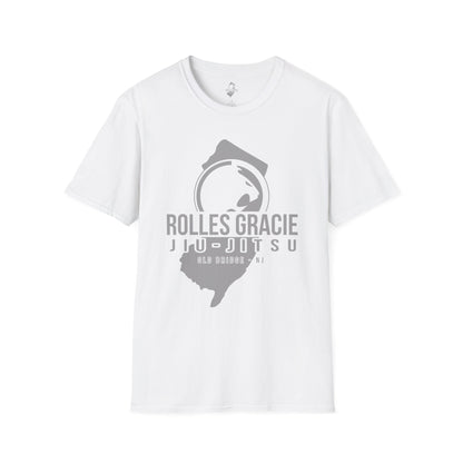 Rolles Gracie Jiu-Jitsu Unisex Softstyle T-Shirt - Grey Design