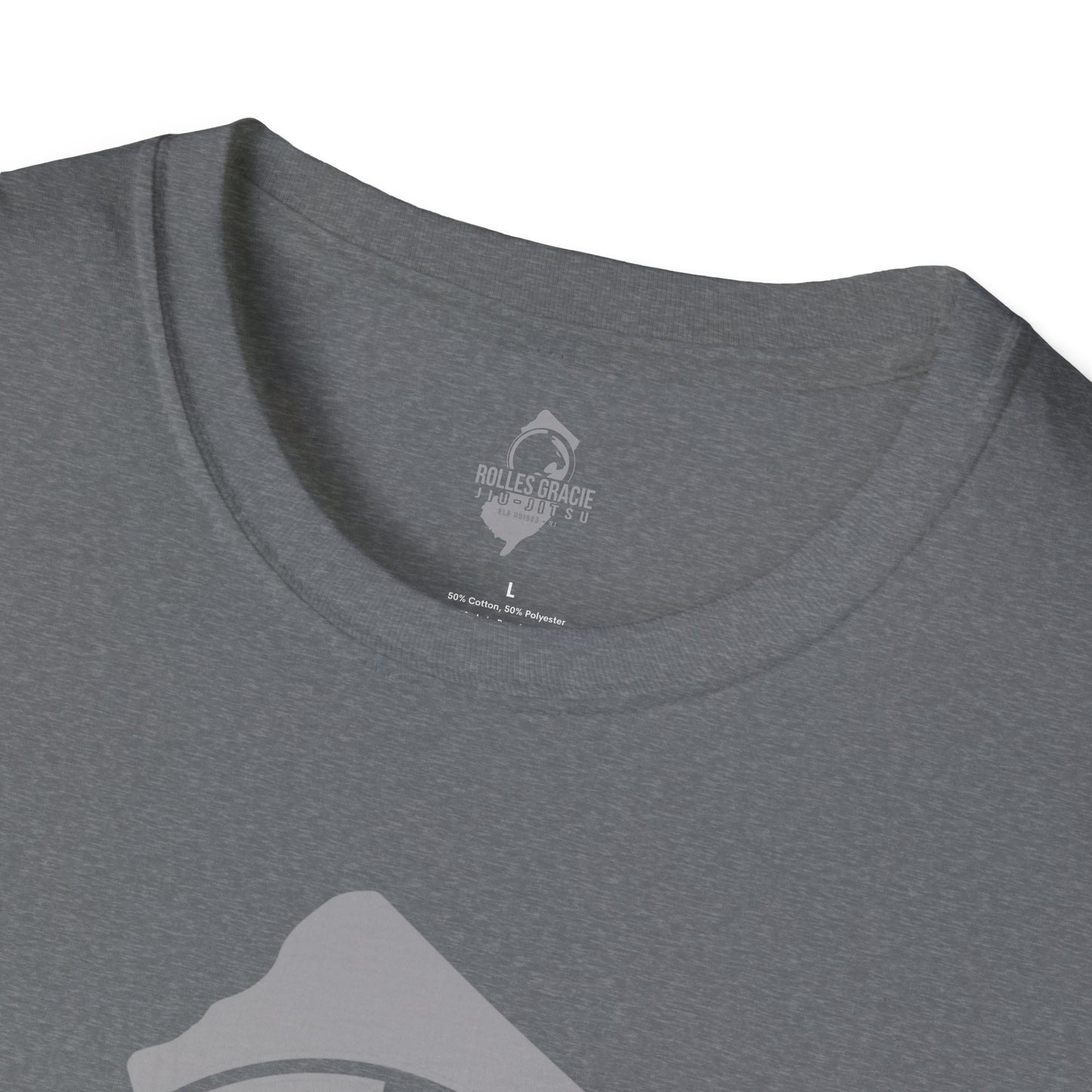 Rolles Gracie Jiu-Jitsu Unisex Softstyle T-Shirt - Grey Design