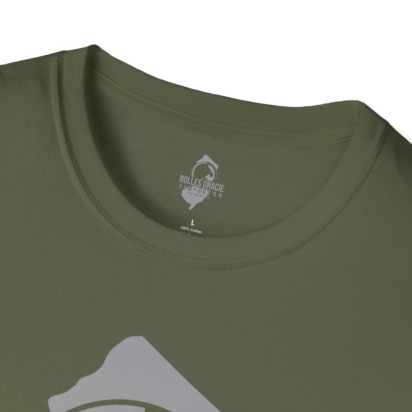 Rolles Gracie Jiu-Jitsu Unisex Softstyle T-Shirt - Grey Design