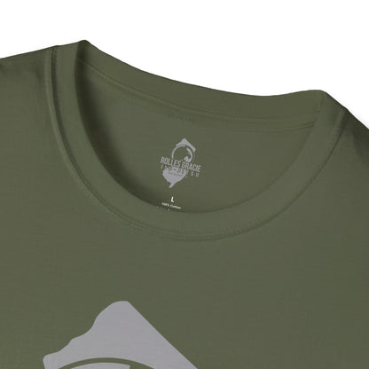 Rolles Gracie Jiu-Jitsu Unisex Softstyle T-Shirt - Grey Design