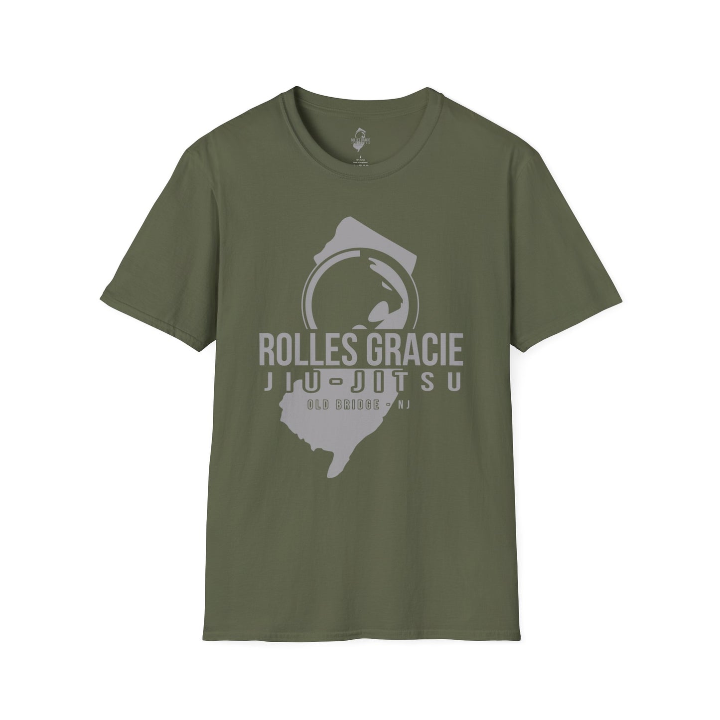 Rolles Gracie Jiu-Jitsu Unisex Softstyle T-Shirt - Grey Design