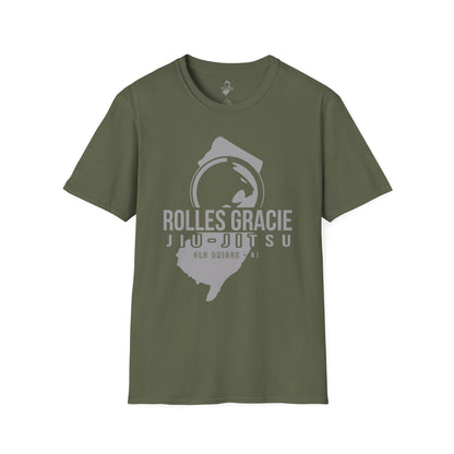 Rolles Gracie Jiu-Jitsu Unisex Softstyle T-Shirt - Grey Design