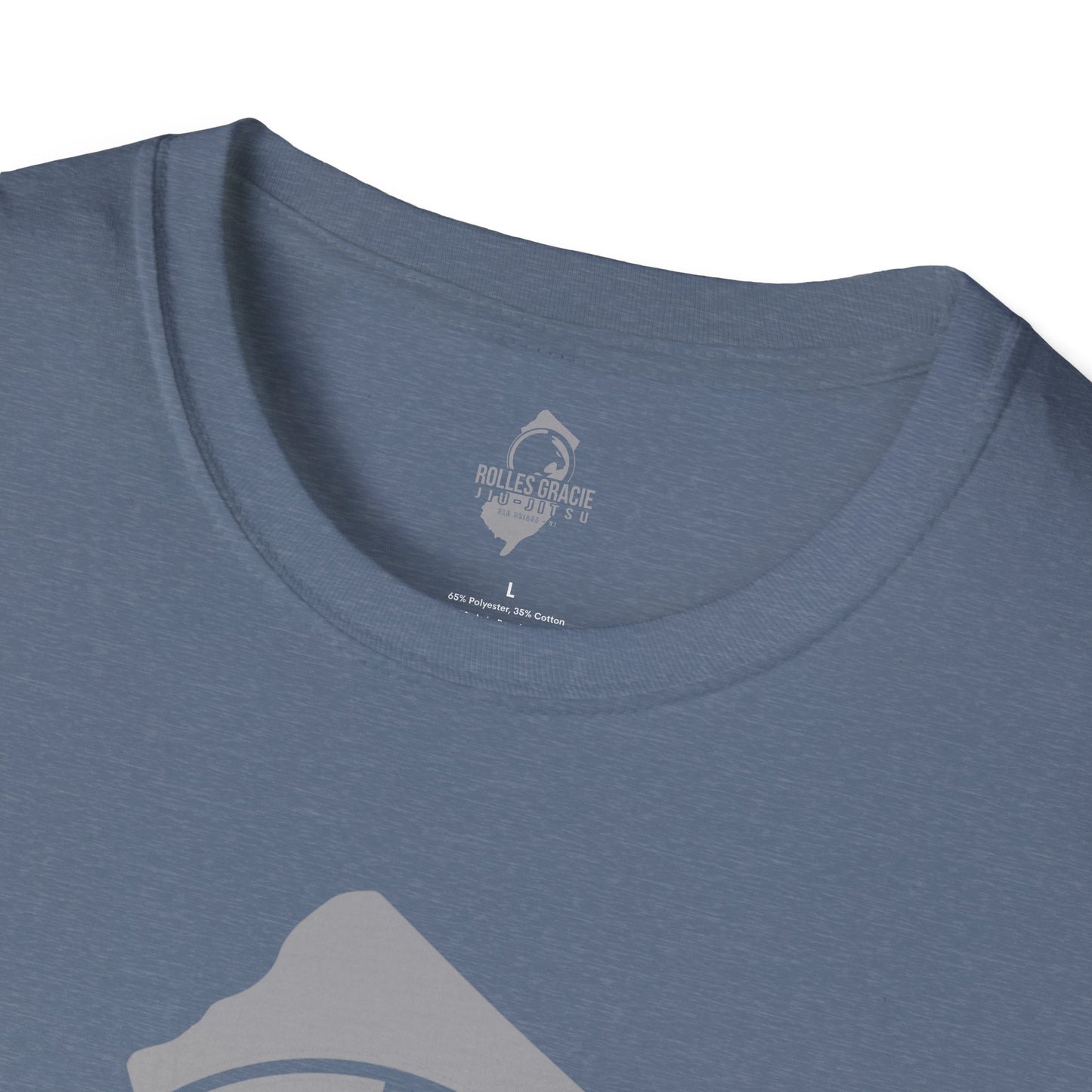 Rolles Gracie Jiu-Jitsu Unisex Softstyle T-Shirt - Grey Design