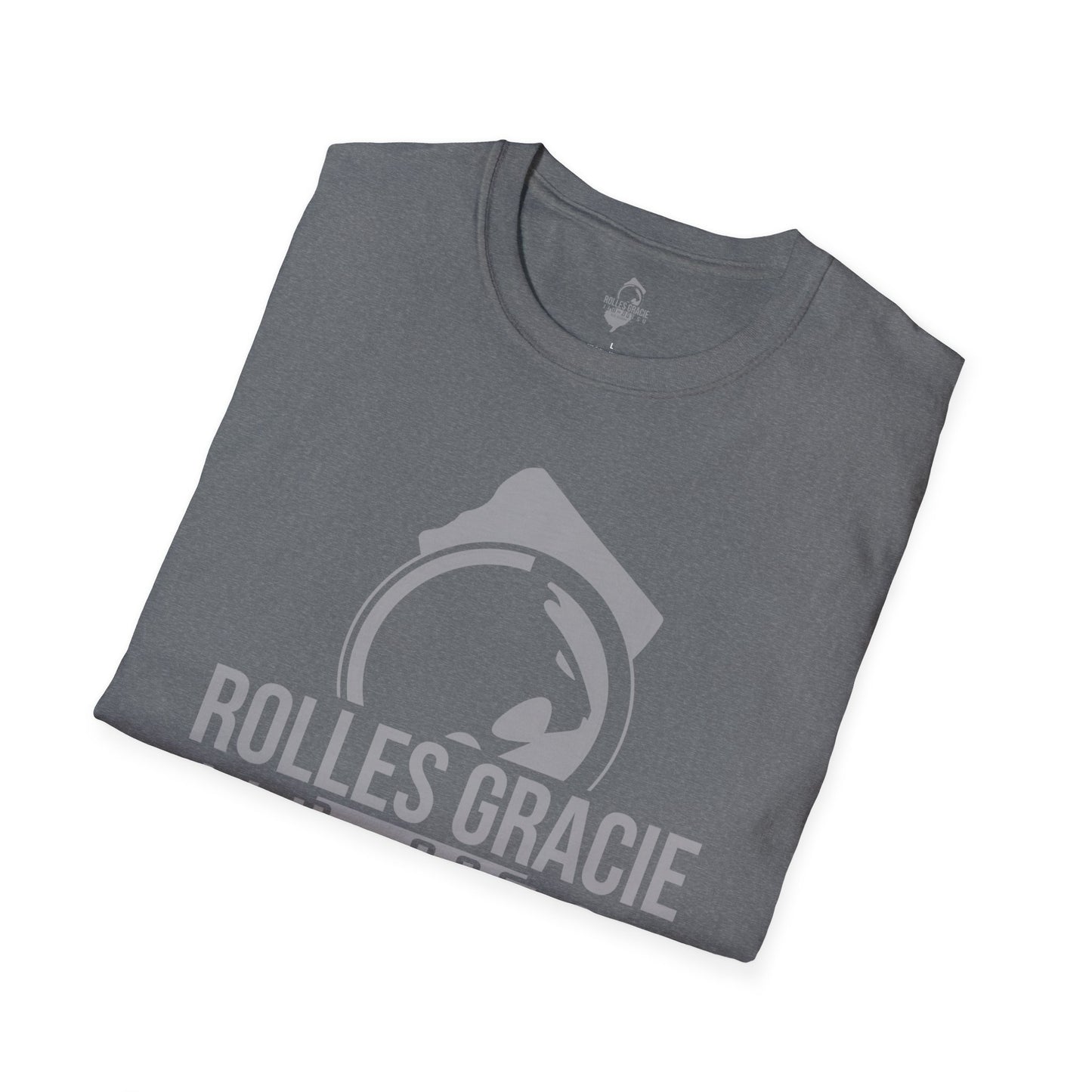 Rolles Gracie Jiu-Jitsu Unisex Softstyle T-Shirt - Grey Design